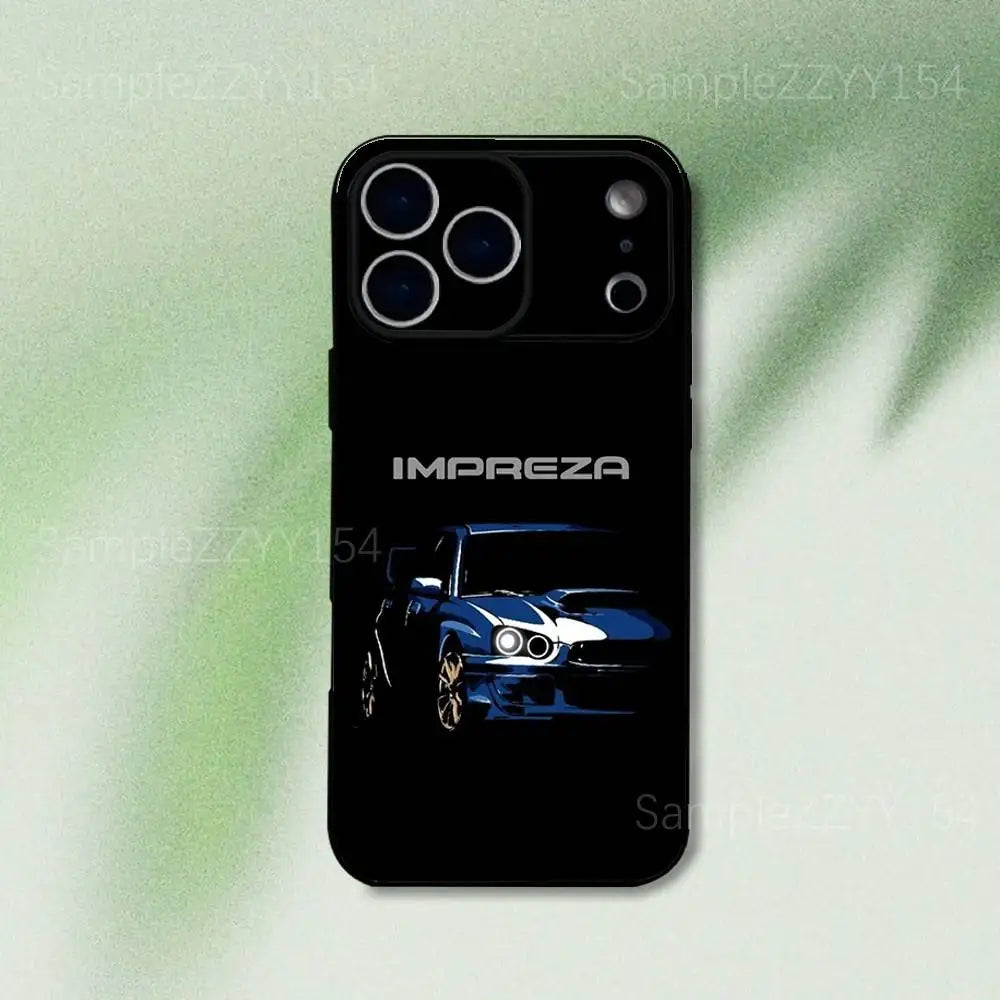 Japan JDM Sports Car iPhone Case - Black Soft TPU Cover for iPhone 12 - 17 Pro, Mini & SE4
