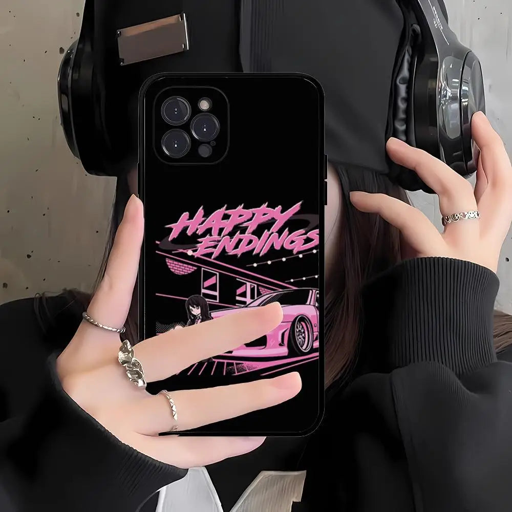 Japan JDM Sports Car iPhone Case - Sleek Shockproof Cover for iPhone 6 - 15 Pro Max