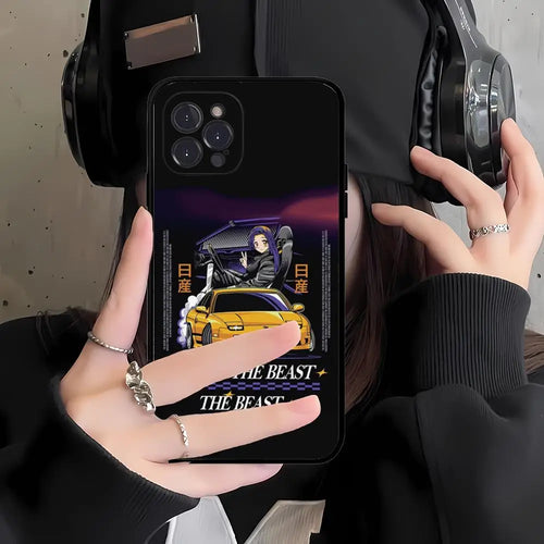 Japan JDM Sports Car iPhone Case - Sleek Shockproof Cover for iPhone 6 - 15 Pro Max