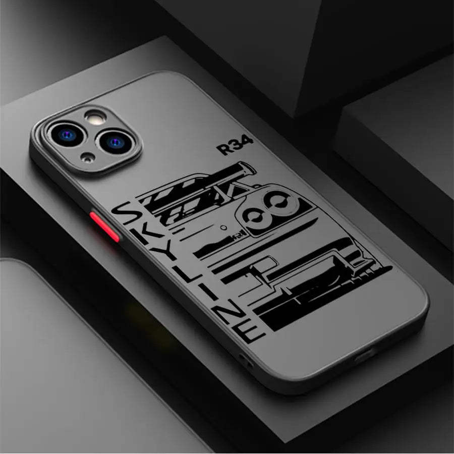 JDM Sports Car Comic iPhone Case - Shockproof Cover for iPhone 7 - 16 Pro Max