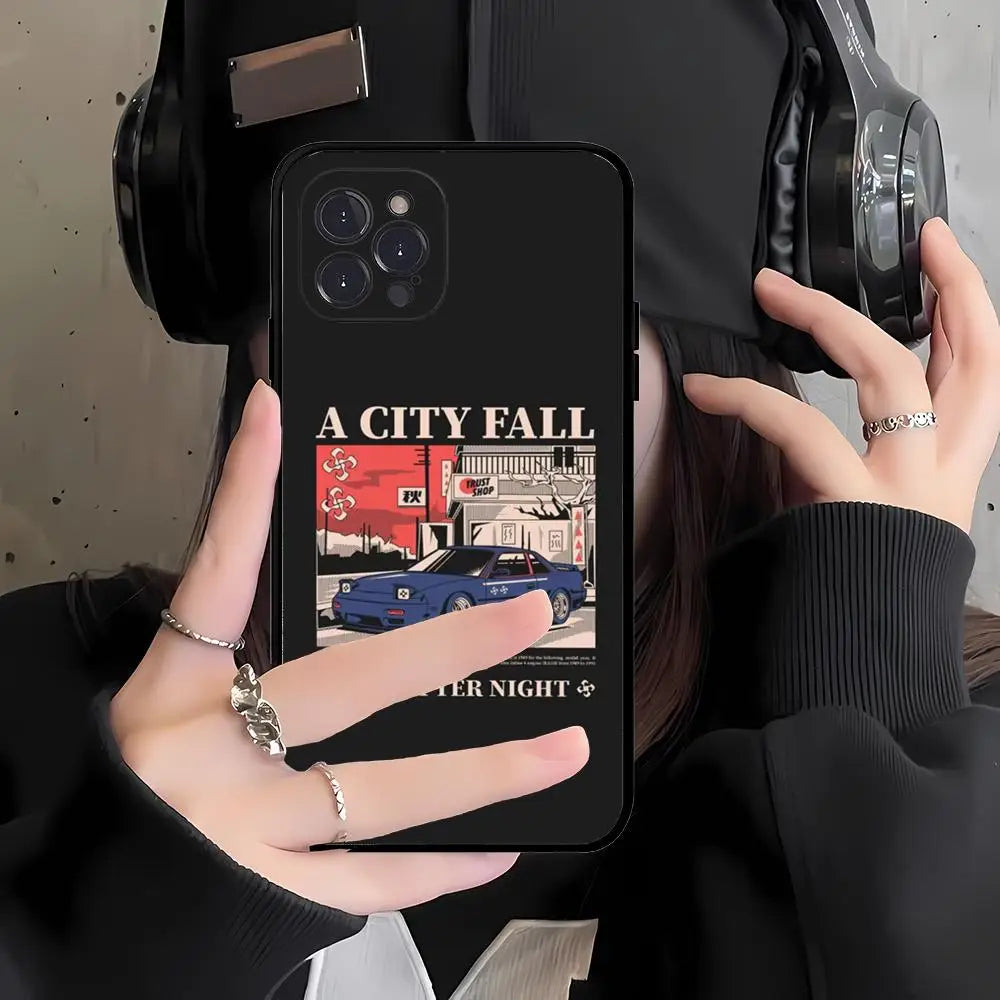 Japan JDM Sports Car iPhone Case - Sleek Shockproof Cover for iPhone 6 - 15 Pro Max